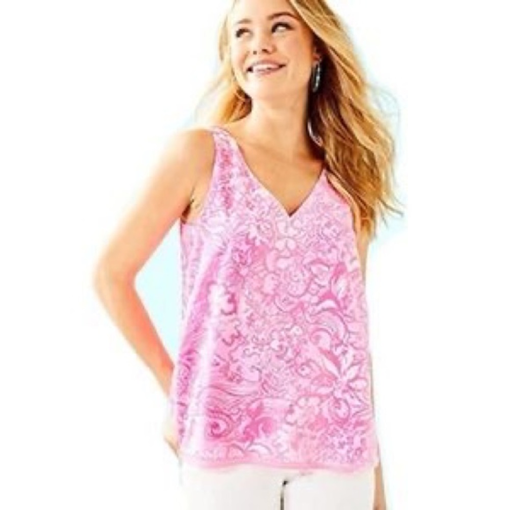Lilly Pulitzer Florin Reversible Tank in Bunny Hop